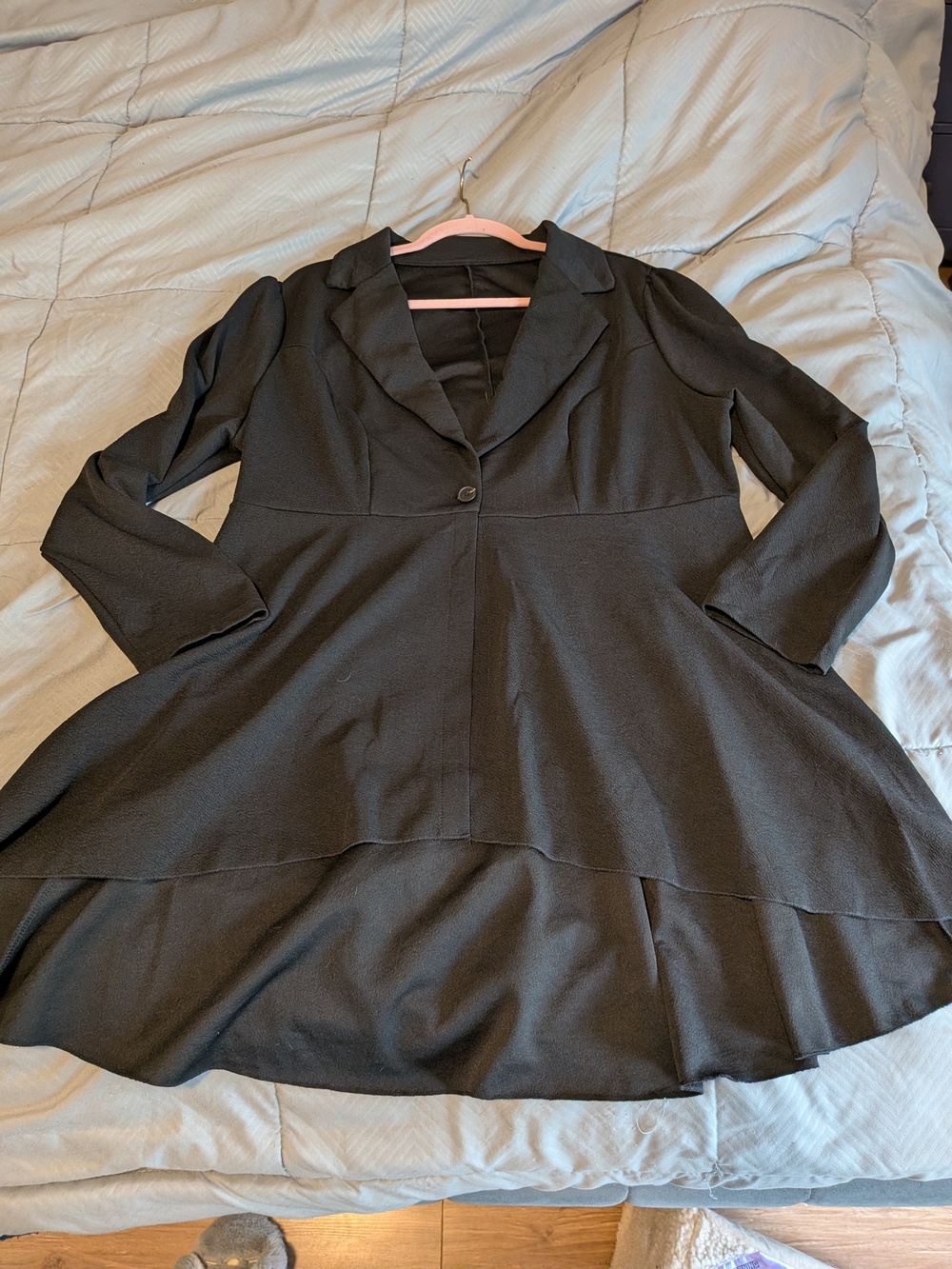 Blazer Office Siren Black Long Sleeve Fit-and-Flare